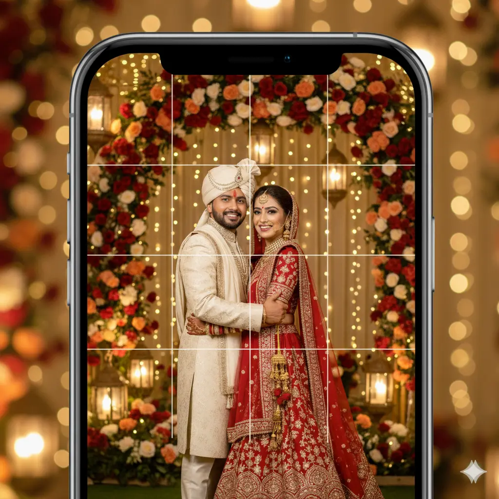 Wedding content creator capturing moments